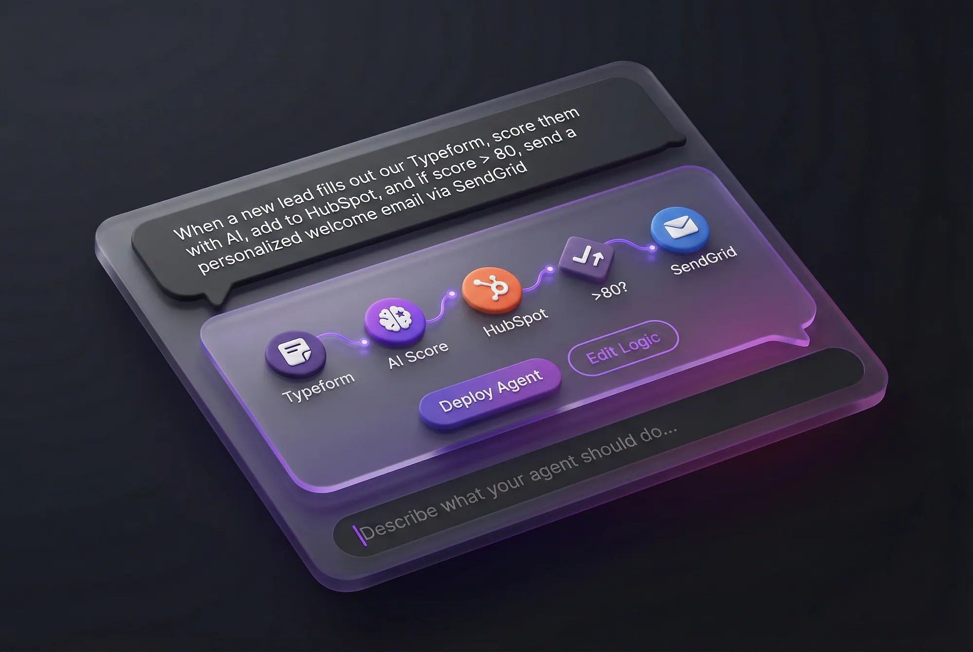 Natural language planning chat interface
