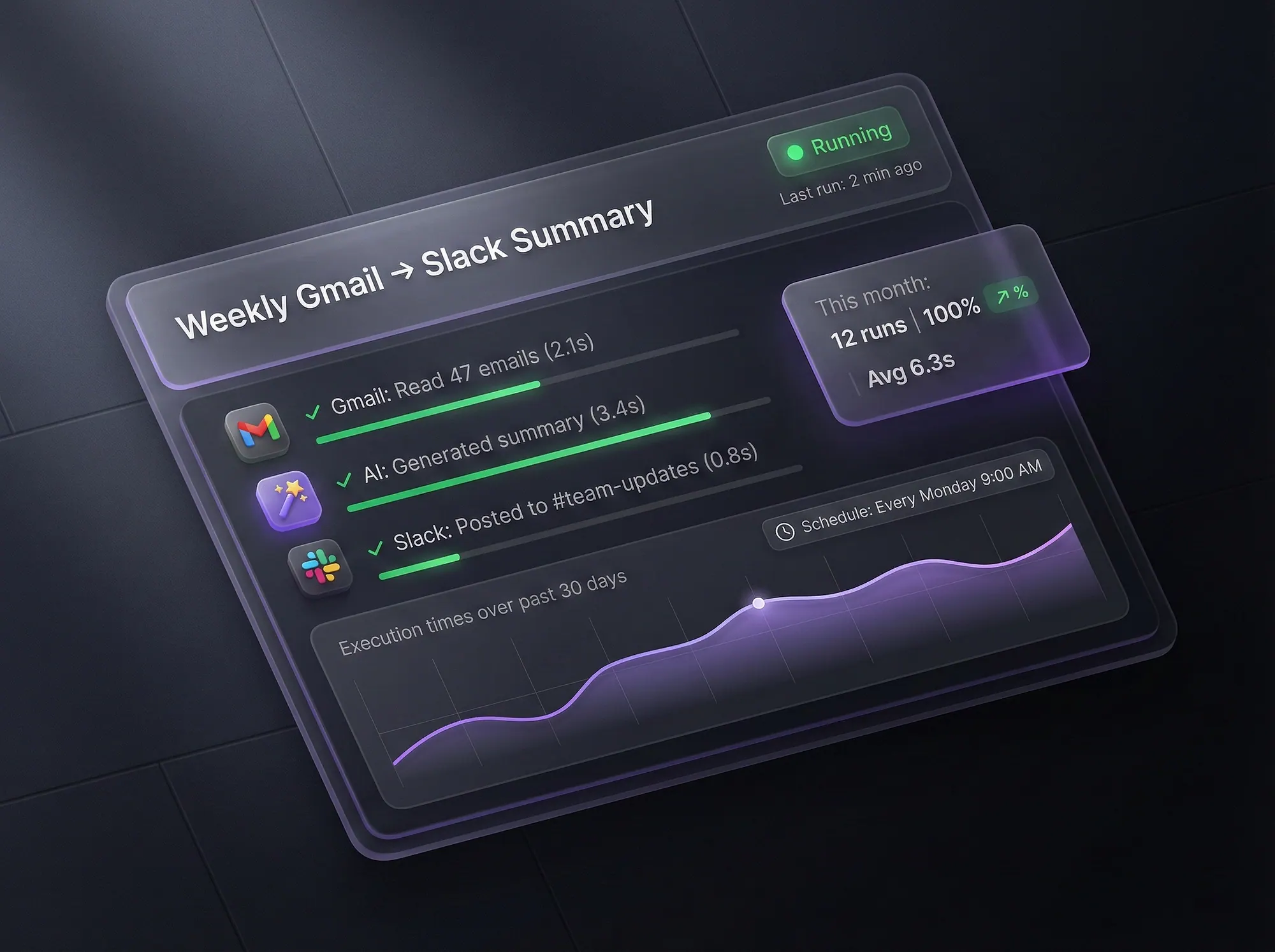 Step three run workflows and review live results